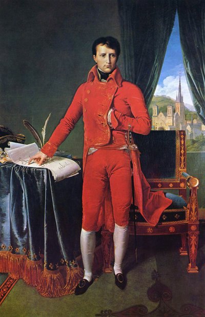 Portrait of Napoleon Bonaparte as First Consul by Jean Auguste Dominique Ingres